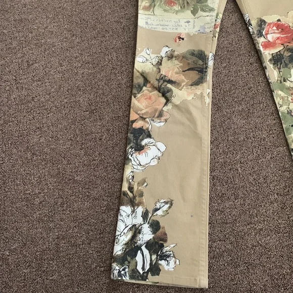 Roberto Cavalli Floral and letters Vintage Straight pants made in Italy - Picture 6 of 16